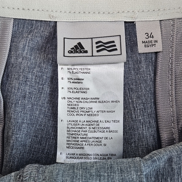 Adidas Athletic/Casual Men's Gray Shorts, Size 34 - Picture 3 of 6